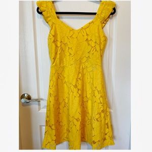 Yellow floral lace sundress (NEW - Never Worn)